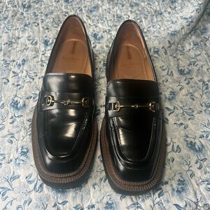 Sam Edelman Laurs Lug Sole Loafer | Black Shiny